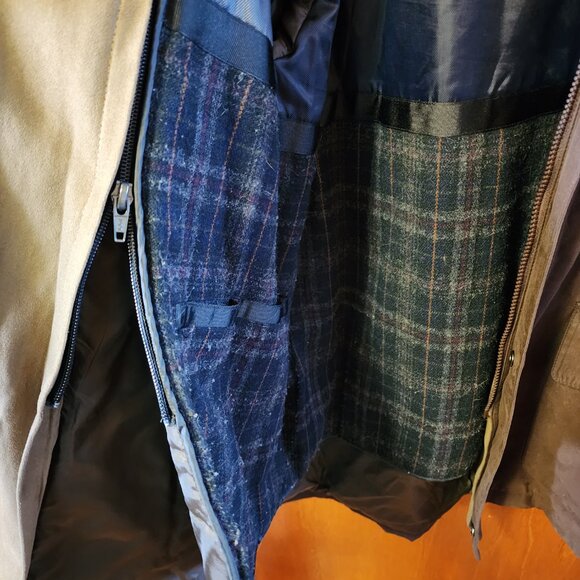 Men's Large Jos. A. Bank Brown Full Zip Overcoat Removable Liner - Picture 7 of 10